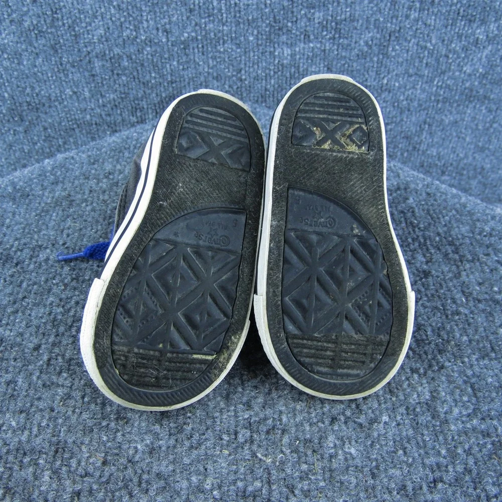 Converse Boys Sneaker Shoes Blue‎ Fabric Lace Up Size T 5 Medium